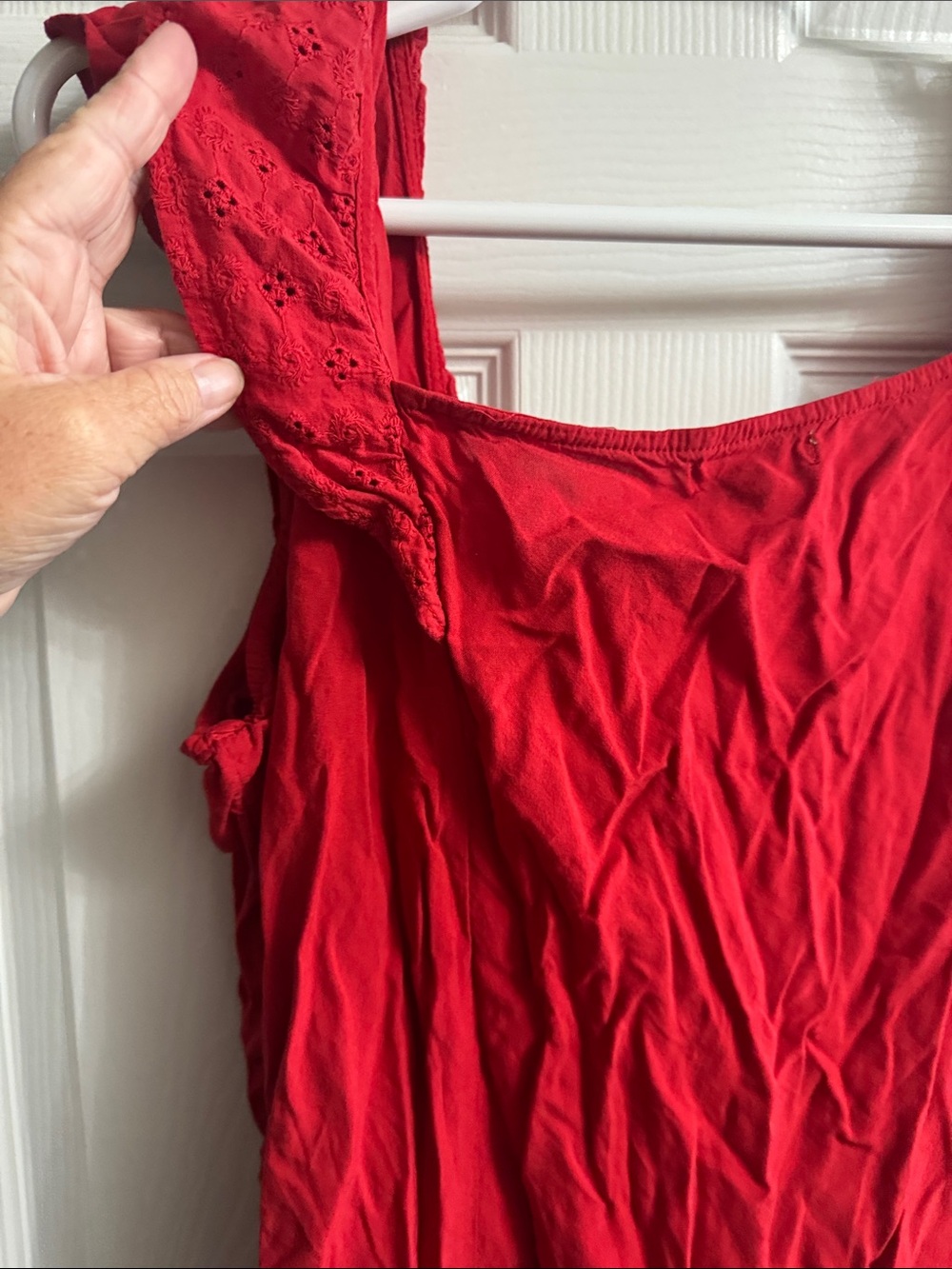 Maurices Red Ruffle-Shoulder Tank Top - Picture 5 of 5
